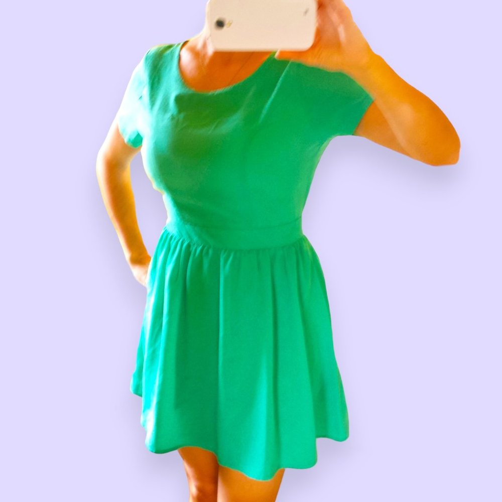 Seafoam Green Open Back Flowy Dress Fifty Street S